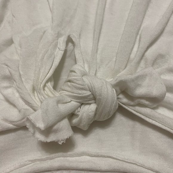 White Front-Tie J-Crew Blouse - Picture 4 of 5